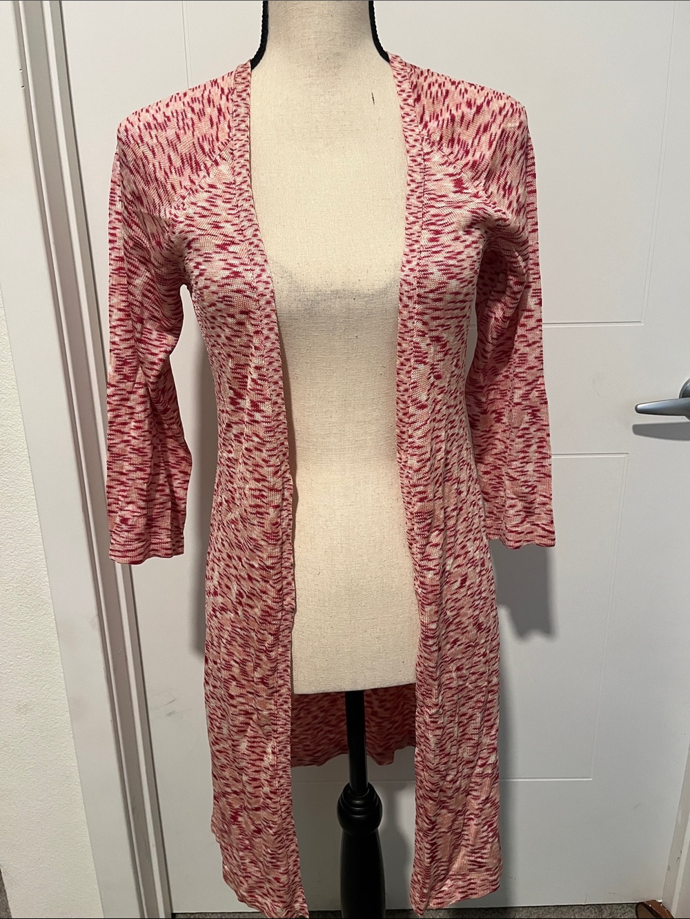 Bebe Vintage Y2K 100% Silk Multicolor Design Open Front Cardigan